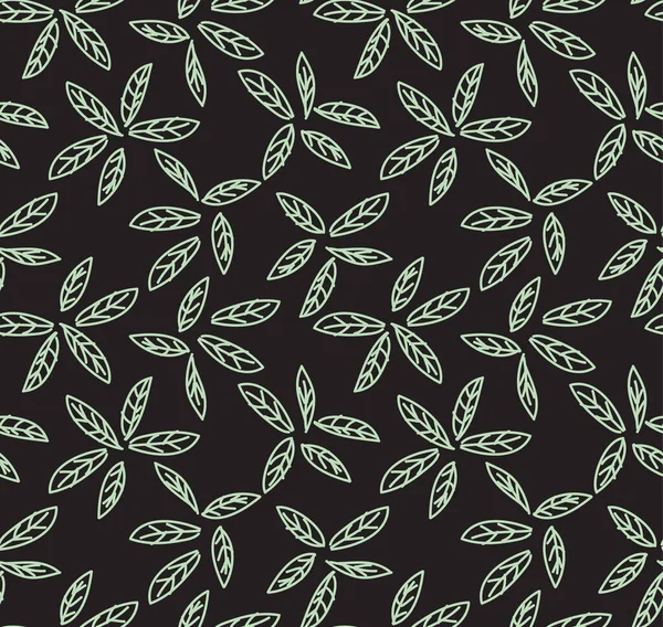 Modèle sans couture feuille botanique abstraite — Image vectorielle