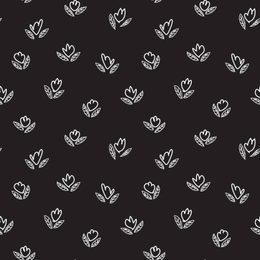 Soyut Botanik Çiçeksiz Desen