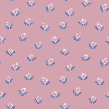 Soyut Botanik Çiçeksiz Desen