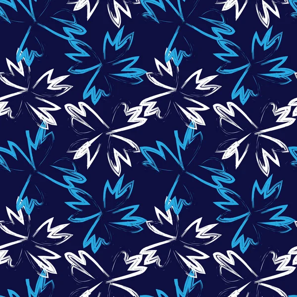 Abstract Brush Strokes Seamless Pattern — 스톡 벡터