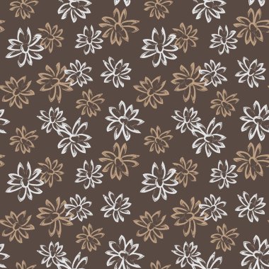 Soyut Fırça Vuruşları Çiçeksiz Desen