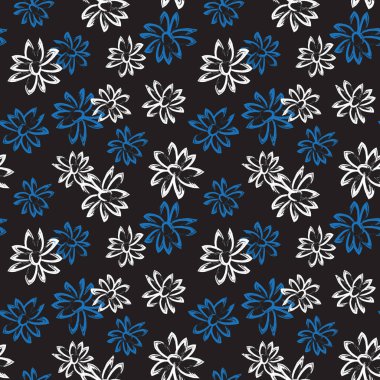 Soyut Fırça Vuruşları Çiçeksiz Desen