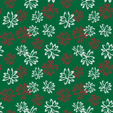 Soyut Fırça Vuruşları Çiçeksiz Desen