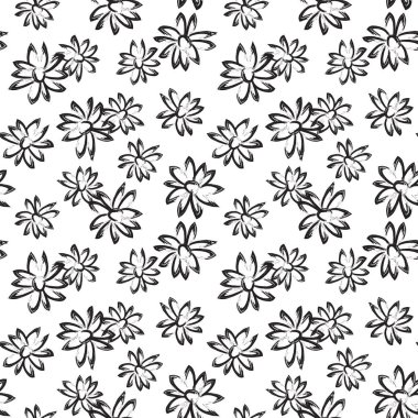 Soyut Fırça Vuruşları Çiçeksiz Desen