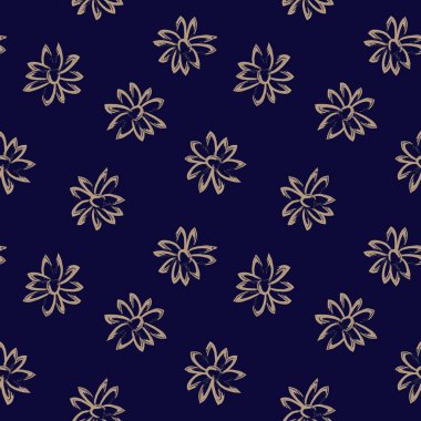 Soyut Fırça Vuruşları Çiçeksiz Desen