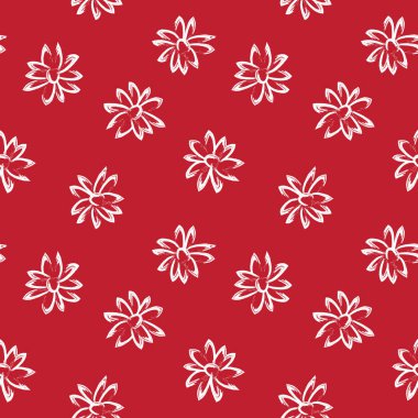 Soyut Fırça Vuruşları Çiçeksiz Desen