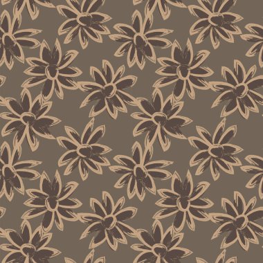 Soyut Fırça Vuruşları Çiçeksiz Desen