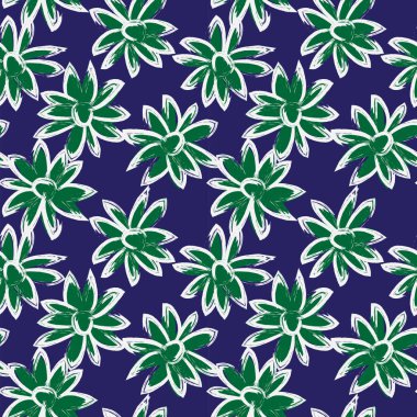 Soyut Fırça Vuruşları Çiçeksiz Desen