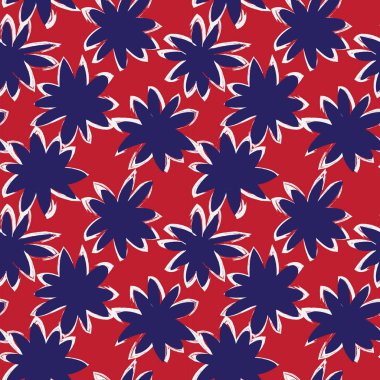 Soyut Fırça Vuruşları Çiçeksiz Desen