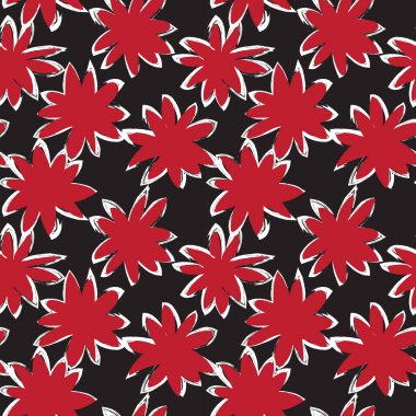 Soyut Fırça Vuruşları Çiçeksiz Desen