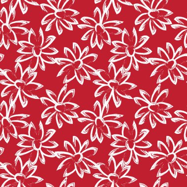 Soyut Fırça Vuruşları Çiçeksiz Desen