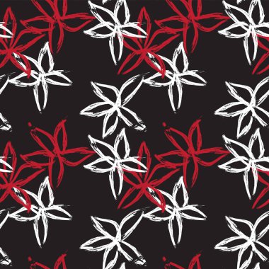 Soyut Fırça Vuruşları Çiçeksiz Desen