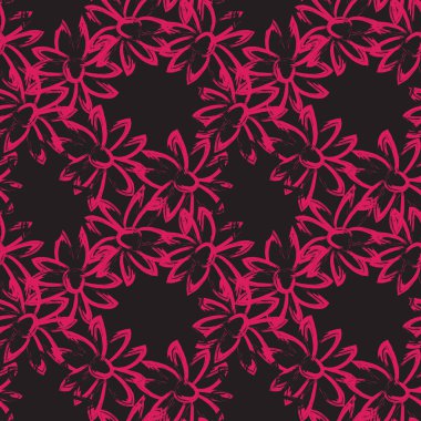 Soyut Fırça Vuruşları Çiçeksiz Desen