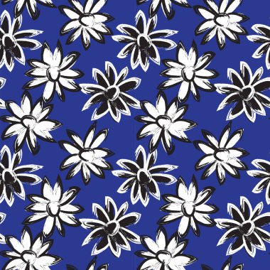 Soyut Fırça Vuruşları Çiçeksiz Desen