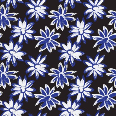 Soyut Fırça Vuruşları Çiçeksiz Desen