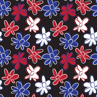 Soyut Fırça Vuruşları Çiçeksiz Desen