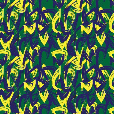 Soyut Fırça Vuruşları Kusursuz Desen