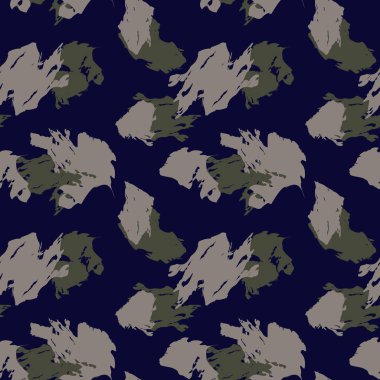 Soyut Fırça Vuruşları Kamuflajsız Desen