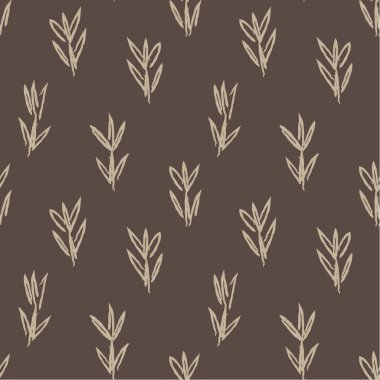 Soyut Fırça Vuruşları Çiçeksiz Desen