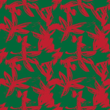 Soyut Fırça Vuruşları Çiçeksiz Desen