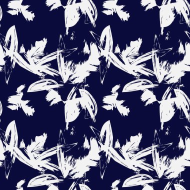 Soyut Fırça Vuruşları Çiçeksiz Desen