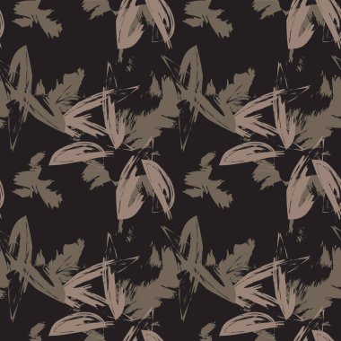 Soyut Fırça Vuruşları Çiçeksiz Desen