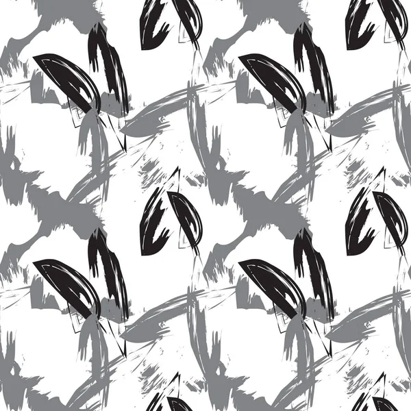 Abstract Brush Strokes Seamless Pattern — 스톡 벡터