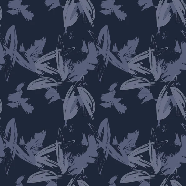 Soyut Fırça Vuruşları Çiçeksiz Desen