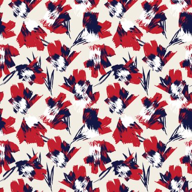 Soyut Fırça Vuruşları Kusursuz Desen