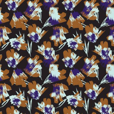 Soyut Fırça Vuruşları Kusursuz Desen