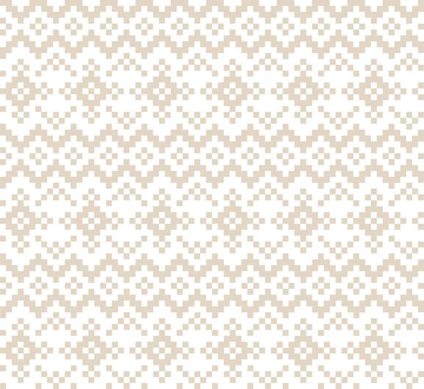 Christmas Snowflakes Fair Isle Seamless Pattern — ストックベクタ