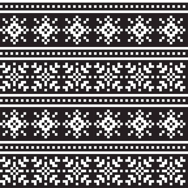 Christmas Snowflakes Fair Isle Seamless Pattern — Stock Vector