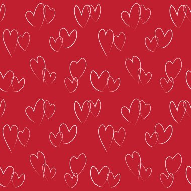 Kalp şekli fırça darbeleri pürüzsüz desen