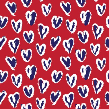 Kalp şekli fırça darbeleri pürüzsüz desen