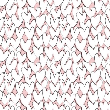 Kalp şekli fırça darbeleri pürüzsüz desen