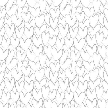 Kalp şekli fırça darbeleri pürüzsüz desen