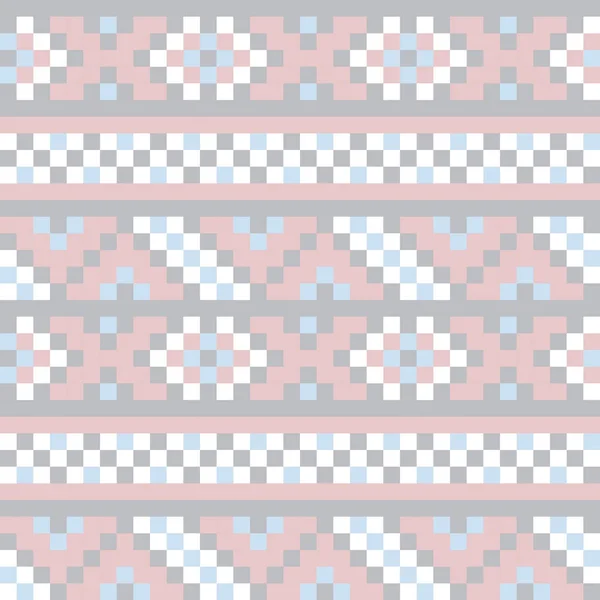 Modern etnisch Fair Isle naadloos patroon — Stockvector