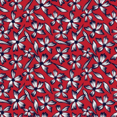 Moda baskıları, mayo, arka plan, web siteleri, duvar kağıtları, el sanatları için uygun bir botanik fırça darbesi deseni.