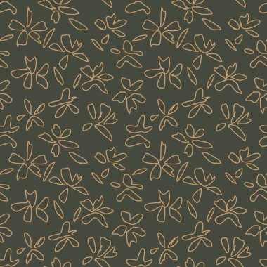 Moda baskıları, mayo, arka plan, web siteleri, duvar kağıtları, el sanatları için uygun bir botanik fırça darbesi deseni.