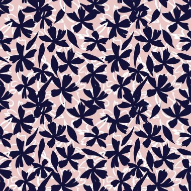 Moda baskıları, mayo, arka plan, web siteleri, duvar kağıtları, el sanatları için uygun bir botanik fırça darbesi deseni.