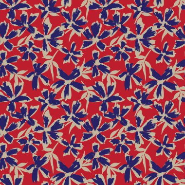 Moda baskıları, mayo, arka plan, web siteleri, duvar kağıtları, el sanatları için uygun bir botanik fırça darbesi deseni.