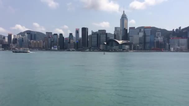 Гонконг Китай Марта 2020 Года Гавань Виктория Гонконг Лапс Времени — стоковое видео