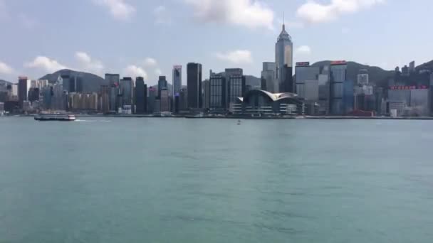 Hong Kong Chiny Marca 2020 Victoria Harbour Hong Kong Time — Wideo stockowe