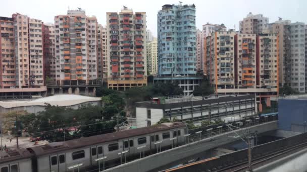 Hong Kong Cina Apr 2020 Kwun Tong Mtr Treni Funzione — Video Stock