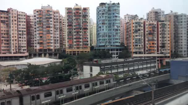 Hong Kong Chine Avril 2020 Des Trains Mtr Kwun Tong — Video