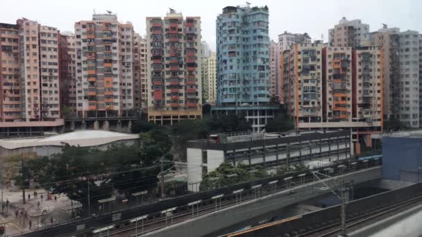 Hong Kong China Abr 2020 Kwun Tong Mtr Trenes Operaciones — Vídeos de Stock