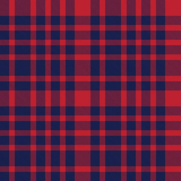 Rood Marine Ruitje Geruit Tartan Naadloos Patroon Geschikt Voor Mode — Stockvector