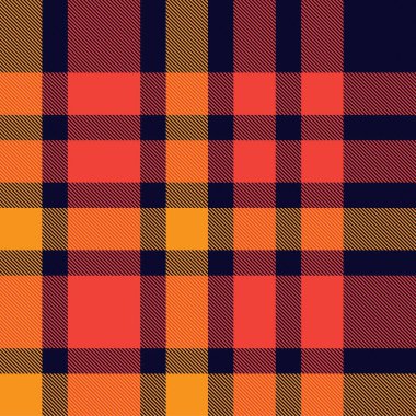 Turuncu ekose, kareli, tartan desenli moda tekstil ve grafikleri için uygun.