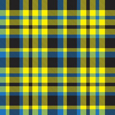 Sarı ekose, kareli, tartan desenli moda tekstil ve grafikleri için uygun.