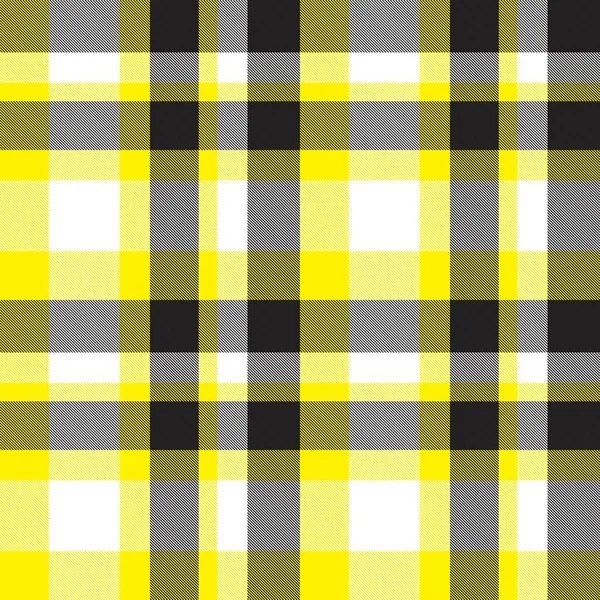 Amarelo Xadrez Xadrez Tartan Sem Costura Padrão Adequado Para Têxteis —  Vetores de Stock